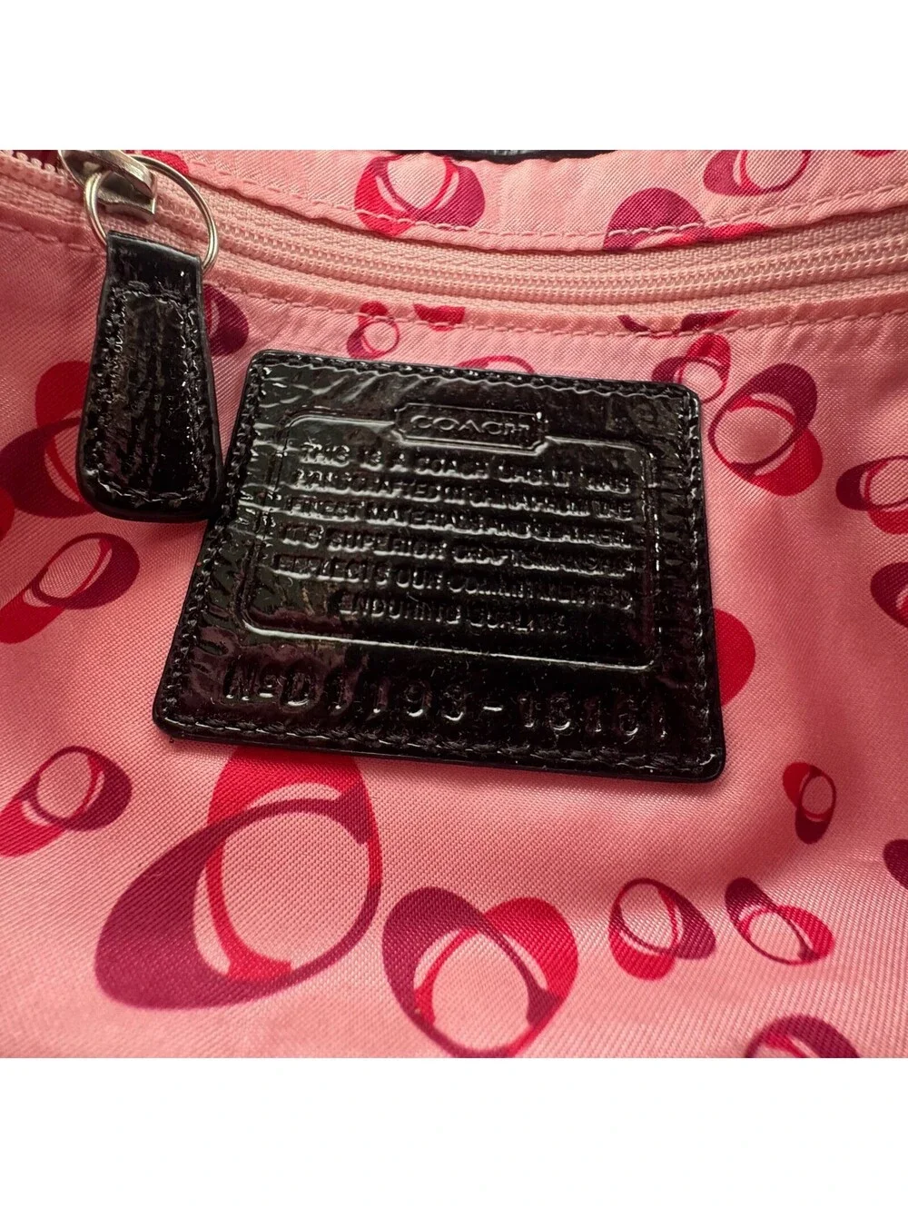Y2K Coach Poppy Lyla Onyx Crossbody Bag Black Patent Leather Shoulder Purse